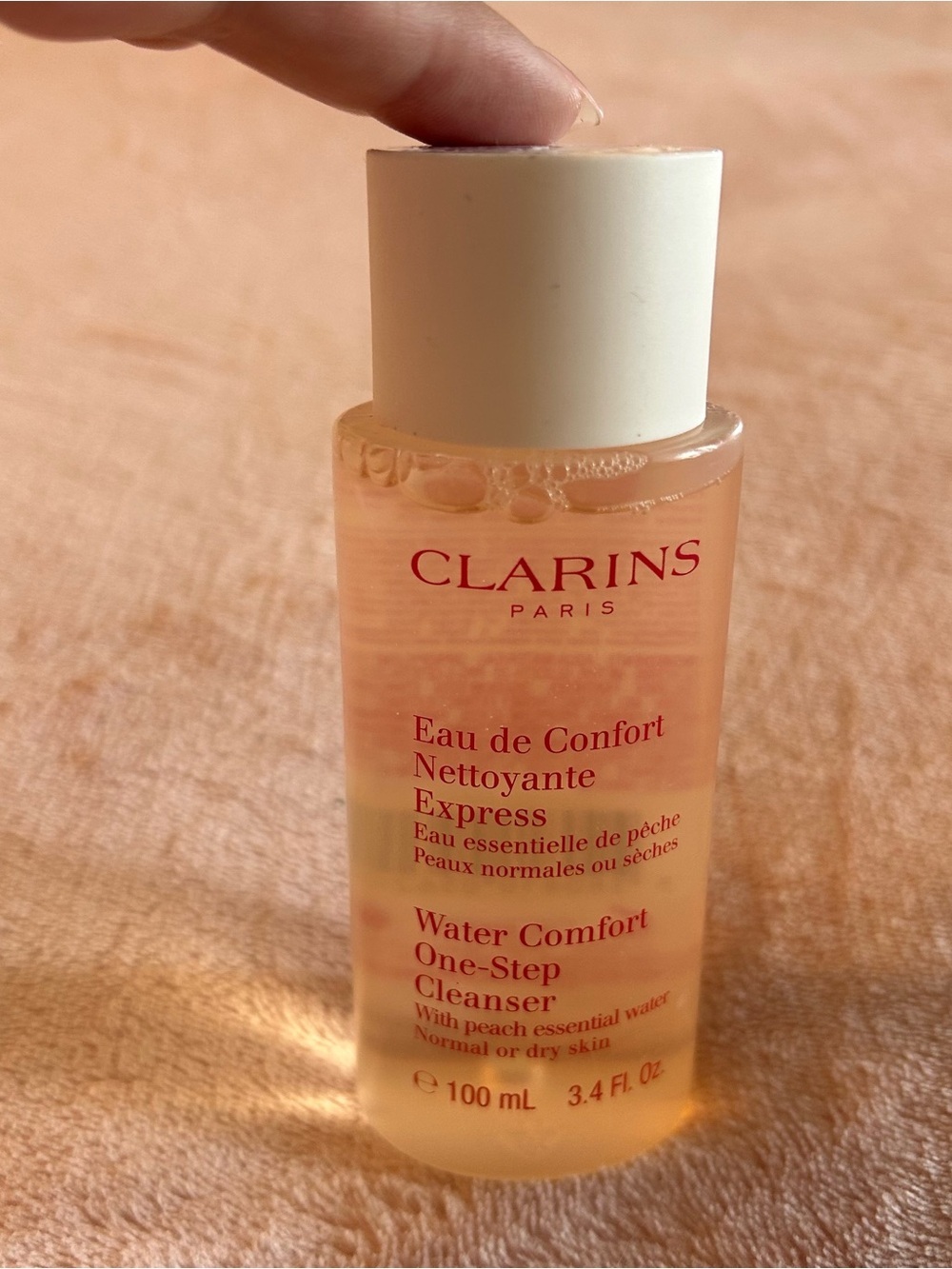Clarins Water Comfort one step cleanser with peach essential water 3.4 fl oz